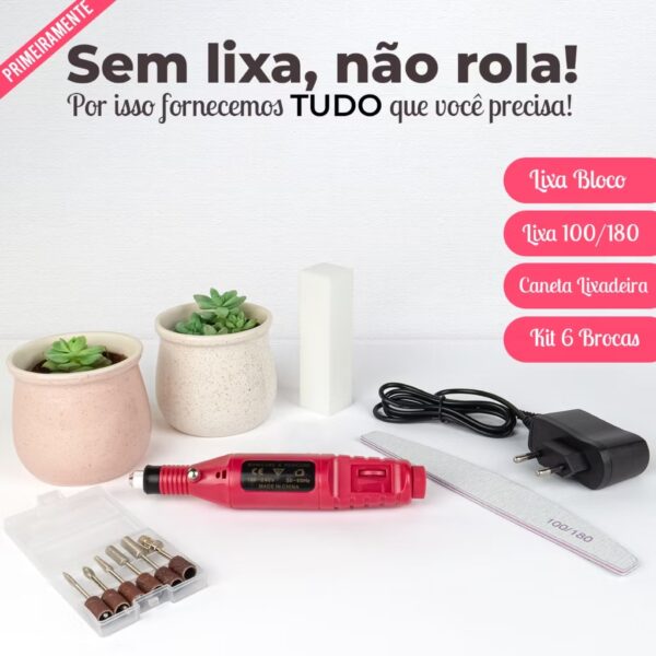 Kit Unha gel Completo com Cabine UV, Lixadeira elétrica, e Caneta Pedicure e manicure e muito mais!! - Imagem 3