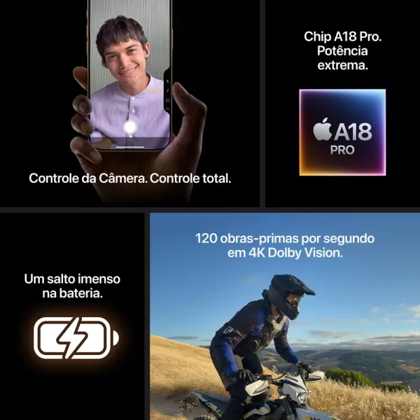 Apple iPhone 16 Pro Max (512 GB) - Titânio natural - Distribuidor Autorizado - Imagem 4