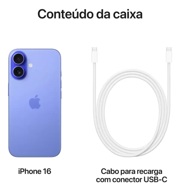 Apple iPhone 16 (128 GB) - Ultramarino - Distribuidor Autorizado - Imagem 5