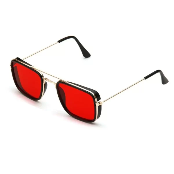 Óculos da moda europeu e americanos, armação quadrada de sol retrô proteção UV400 - Imagem 4
