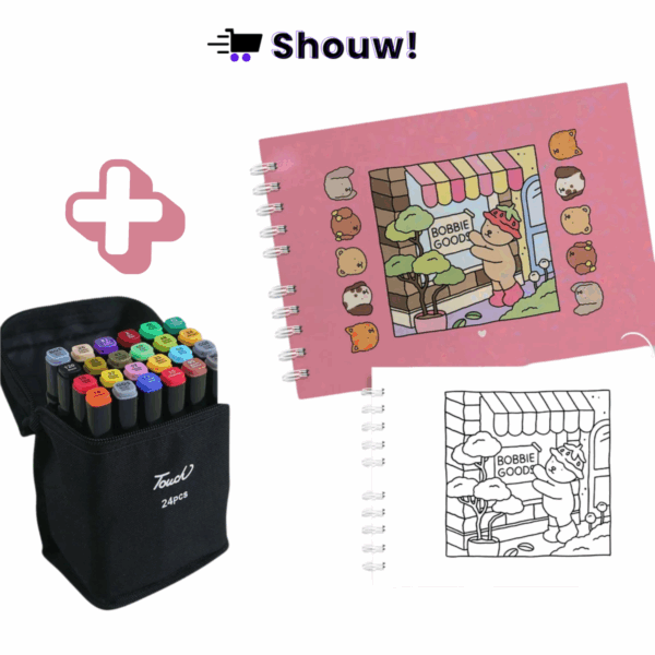 KIT COMPLETO! Boobie Goods e Stitch + 24 Canetas de ponta dupla - Original (Custo e Benefício) - Imagem 7